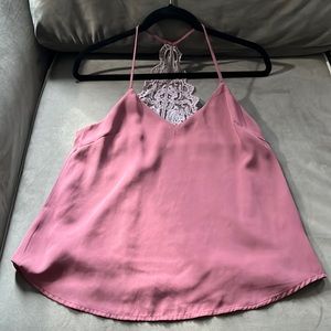 LA Hearts Purple Lace Top with thin straps racerback